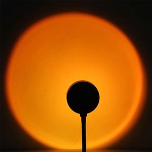 USB Sunset Lamp Projector with Rainbow Blue Sun and Sunset Red Light Effects