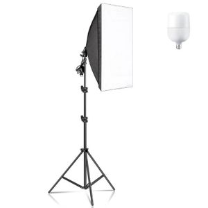 Photography softbox set 50×70CM with 2.1M Tripod Stand, Video soft box camera equipment photography studio softbox