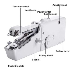 Portable Handy Mini Portable Battery Powered Tailor Stitch Hand-held Sewing Machine