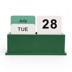 Wooden perpetual calendar that can be used year to year