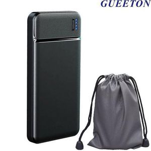 10000mAh Power Bank LCD Compact Slim Fast Charge black