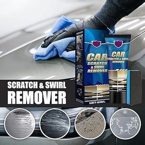 Car Scratch Repair Paste,Scratch Remover for Vehicles,Car Paint Scratch Repair Paste Polishing Wax,Scratch Remover Kit with Wipe & Sponge for Vehicles for Deep Scratches (60ml)