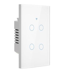Beqqk 4 Gang Smart Switch - Alexa WiFi Light Switch, Touch Control, Timer Function, Compatible with Alexa, Google Assistant