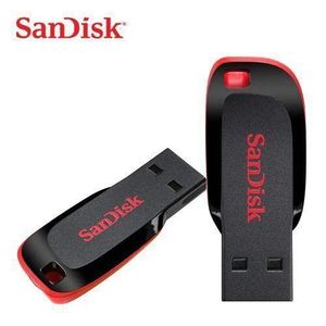 Sandisk Cruzer Blade 64GB USB 2.0 Flash Drive Portable Memory Stick High Speed Data Storage Pen Drive for Laptops PCs Backup Storage Device Compact Design Reliable Flash Disk