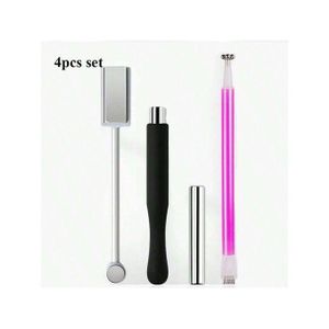 4pcs Art Magnetic Pen 3D Cat Eye Design Dual-Ended Magnet Wand Gel Nail Polish Magic Manicure