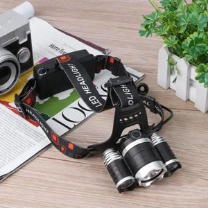 High Power Zoom LED Headlamp 3x T6 Rechargeable for Camping Hiking and Night Running