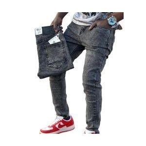 Dark grey men slim fit jeans