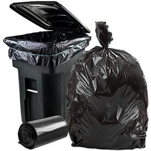 Heavy Duty Black Garbage Bags – 50 Pieces Pack (Strong & Leakproof)