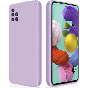 Soft Silicone Slim Fit Cover Anti-Scratch Shockproof Case for Samsung Galaxy A51 - Purple