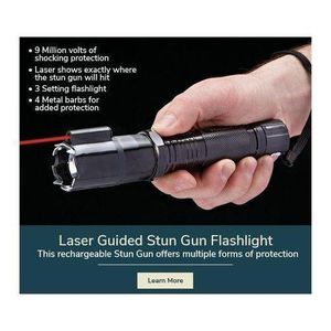 3-in-1 Rechargeable Self-Defense Electric Shock Laser Pointer Torch