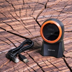 Reliable Reading Compact Size 1D & 2D Desktop Table Mount Laser Barcode Scanner Reader 