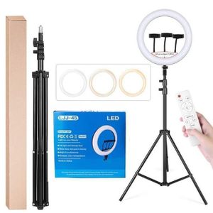 LJJ-45 Professional 18-Inch (45cm) LED Ring Light Kit with 2.1M Adjustable Tripod & Remote Control