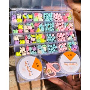 DIY Jewelry Making Bead Organizer Set – Crystal Line & Tools Included