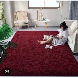 Durable Non-Slip Soft Plush Fluffy Carpet for Luxury Living Room Area Rug 5×8 Designed with ultra-soft fibers, this luxurious area rug provides a cozy and elegant touch to any living room, bedroom or lounge space Provides a warm, fluffy &comfortable feel.