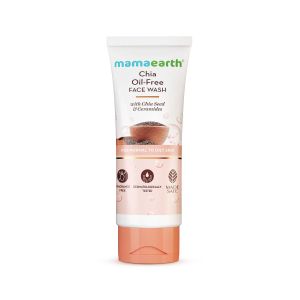 Mama Earth Chia Oil-Free Face Wash with Chia Seed & Ceramides, Gives Hydrated Glow, For Normal to Oily Skin, 100ML