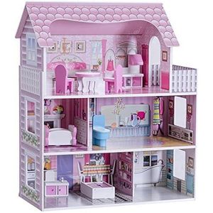 Wooden Doll House for Girls & Boys – Role Play Learning Toy