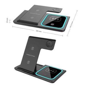 Wireless Phone Charger 3 in 1 Foldable Charging Station 