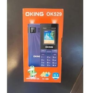 Oking OK529 TRIPLE SIM CARD PHONE 32.0 MB of RAM 1.77 inch display Includes wireless FM radio with external earphone support, flakabambe katululu 1000mAh feature button phone featured phones