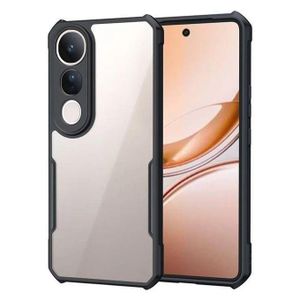 Xundo anti yellowing hard clear acrylic case with black  edges for Vivo V50 lite