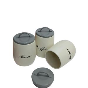 Sugar Tea Coffee Canisters Set Alloyed Metal Kitchen Storage Jars Airtight Food Containers for Kitchen Counter Organization Spice and Dry Food Storage Canister Set Durable Elegant Home Storage Solution for Modern Kitchens