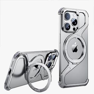 IPhone 15 Pro Max Slim Metal Case – Borderless Design With Built-In MagSafe Ring And Anti-Drop Feature