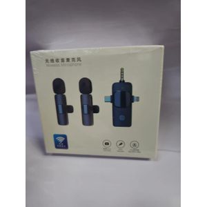 All-Purpose Dual Wireless Lavalier Microphone with Clip-On Lapel Mics for Professional Recording