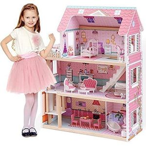 Educational Wooden Doll House for Kids – Creative Role Play Toy
