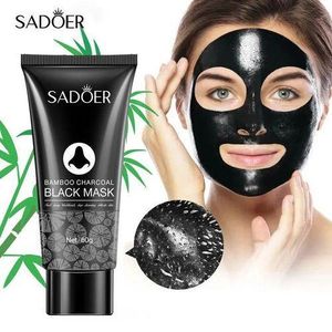 SADOER  Peel Off Mask Black Mask Deep Cleansing Bamboo Charcoal Blackhead Remover Shrink Pores Mask, Blackhead removing, pore shrinking