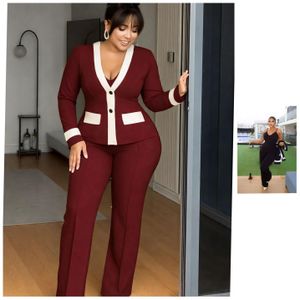Superbly Trendy Elegant 2-Piece Coat Top and Jumpsuit - Maroon. 
