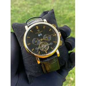Patek Philippe Automatic Gents Watch – Tourbillon Machine, Day & Date Display, Luxury Design
