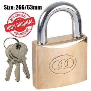 Tri Circle TriCircle Brass Padlock 266 or 63mm with 3 Keys Heavy Duty