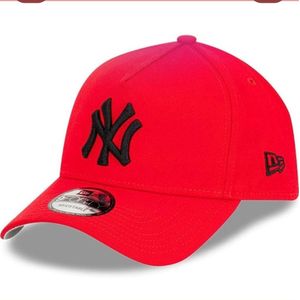 RED-BLACK NY Embroidered Adjustable Baseball CAP 