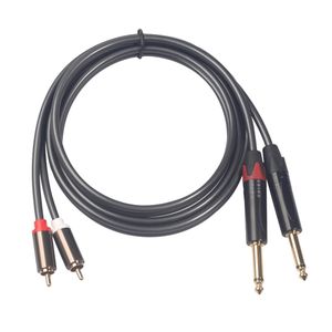 Audio Cable 3.5mm to Double 6.35mm Aux Cable 2X6.5 Jack to 3.5 Male for  Mixer Amplifier Speaker Splitter Cable 1M/3.28Ft 