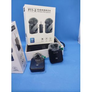 F11 2 Lavalier Wireless Microphone Compact Rechargeable Mic System