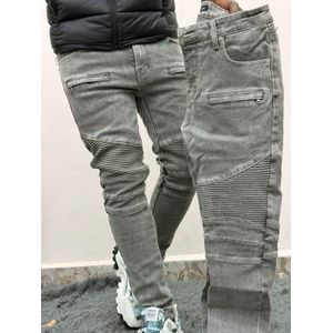 Fashion Collection Thigh zip balmain jeans