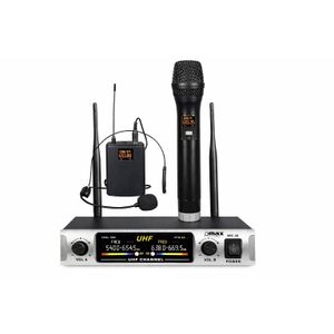 High Performance Wireless Mic Set With Receiver Unit