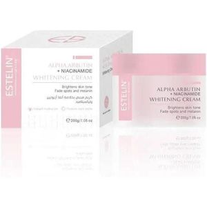 ESTELIN Skin Brightening Cream with Alpha Arbutin and Niacinamide which Helps you to achieve a more radiant and even skin tone through regular application of this cream