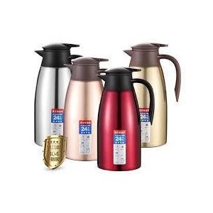 2-Litre Premium Stainless Steel Vacuum Flask, 24-Hour Hot & Cold Thermal Thermos with One-Touch Pouring Control