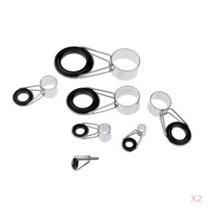 Pole 9pcs Fishing Rod Tip Repair Kit Fishing Rod Tips Replacement Kit Metal  Ceramic Guides Fishing Pole Eyelets Repair Kit