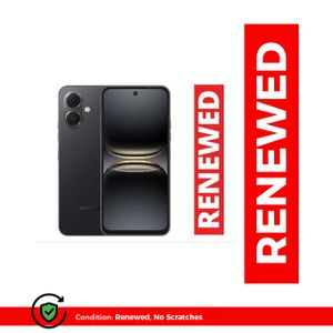 Tecno Pop 10, 6.67" 120Hz Display, 13MP AI Dual Flash Camera, 5000mAh Battery, 64GB ROM + 3GB RAM (+3GB Extended), Dual SIM (4.5G LTE), Black – Refurbished.