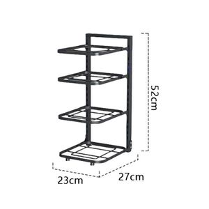 4 Layer Pot & Pan Storage Rack Organizer Shelf – Multi-Purpose Kitchen Rack