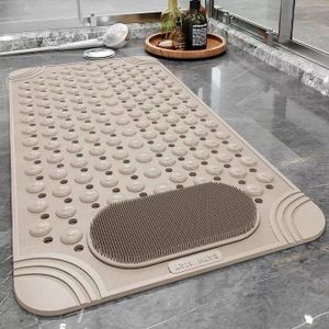 Bathroom Mats Anti-Slip +Foot Massage Bristles,Strong Suction Cups