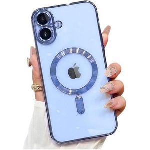 For IPhone 16 Plus MagSafe Case With Camera Lens Protector,Full Protection Clear Magnetic Case Compatible With MagSafe Elegant Anti-Scratch Case Cover For IPhone 16 Plus