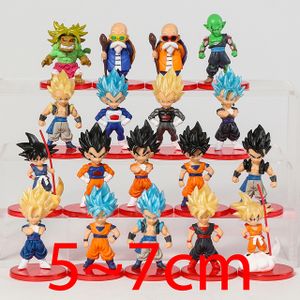 6pcs Dragon Ball Z Figures Set Super Saiyan Goku Son Blue Gokou Vegeta In  Stock