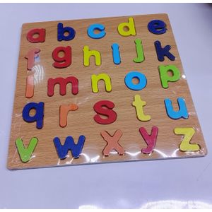 Kid's Colourful Wooden Puzzle Set Featuring 3D Letters. Learning Educational Board For Kids