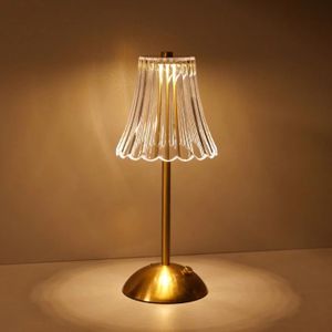 Nordic atmospheric night light simple rechargeable restaurant bar USB LED small metal base table lamp 