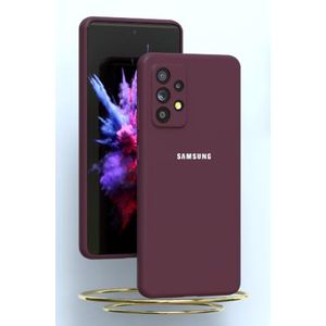 Soft Silicone Back Cover for Samsung Galaxy A72 - Maroon, anti-fingerprint, anti-scratch, durable silicone case