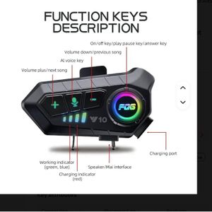 Y10 Motorcycle Helmet Bt Headset Super Long Standby Wireless Hands-free Waterproof Motorbike Earphone
