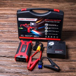 LED Display Bright Flashlight SOS Light Night Use 12V 99800mAh Car Jump Starter with Air Compressor. 