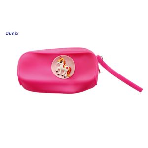 Dunix Silicone Pencil Pouch – Cartoon Zipper Pen Bag – Waterproof Stationery Case – Kids Pencil Case